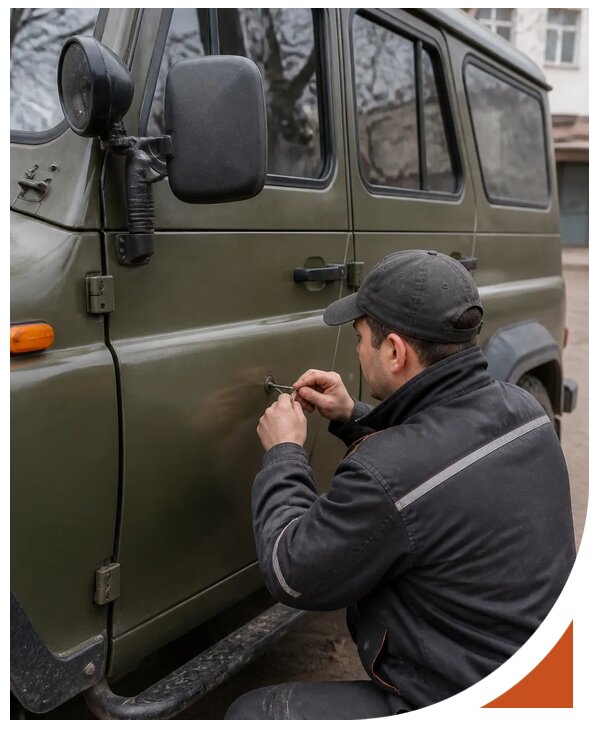 Профессиональное вскрытие автомобиля УАЗ без повреждений в Тобольске